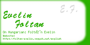 evelin foltan business card